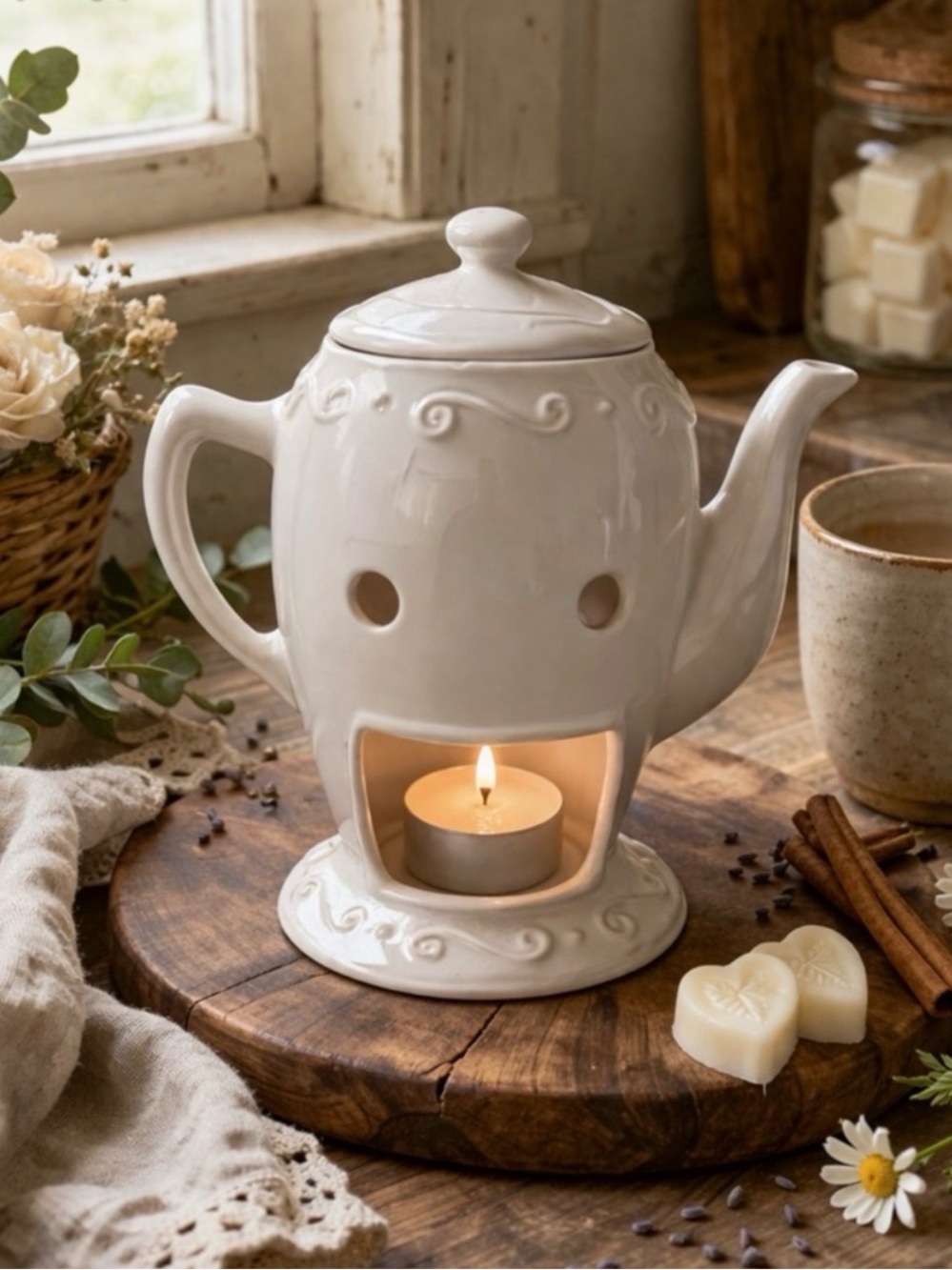 PARTYLIGHT VTG. SIDEWALK CAFE AROMA MELTS WARMER NIB